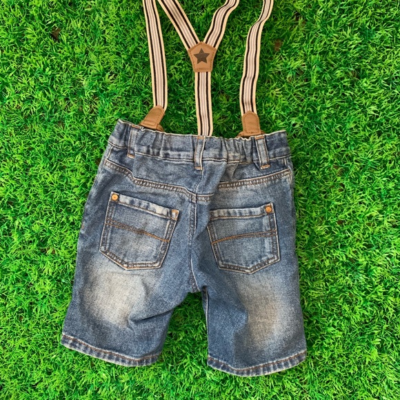 Jean Shorts w/Suspenders! 💙 - Picture 2 of 3